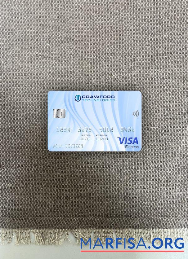 Printable Netherlands (Holland) Crawford Technologies Bank visa electron card photolook front sample